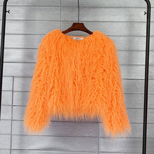 Load image into Gallery viewer, K.T.L. - Colorful Boho Furry Faux Fur Coat
