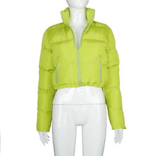 Load image into Gallery viewer, K.T.L. - Casual Solid High Collar Short Puffer Coat
