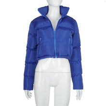 Load image into Gallery viewer, K.T.L. - Casual Solid High Collar Short Puffer Coat
