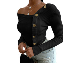 Cargar imagen en el visor de la galería, K.T.L. -Elegant Knitted Cold Shoulder Sweater
