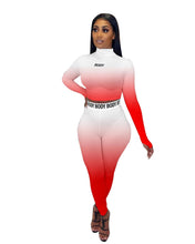 Load image into Gallery viewer, K.T.L. - Two Piece Casual Long Sleeve Crop Top &amp;  Legging Matching Set
