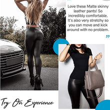 Cargar imagen en el visor de la galería, K.T.L. - High Waist Faux Leather Leggings
