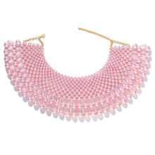 Load image into Gallery viewer, Pearls Shawl Style Choker Statement Necklace
