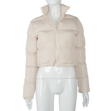 Load image into Gallery viewer, K.T.L. - Casual Solid High Collar Short Puffer Coat
