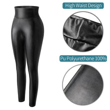 Cargar imagen en el visor de la galería, K.T.L. - High Waist Faux Leather Leggings
