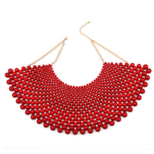 Load image into Gallery viewer, Pearls Shawl Style Choker Statement Necklace
