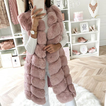 Load image into Gallery viewer, K.T.L. - Faux Fur Sleeveless Vest
