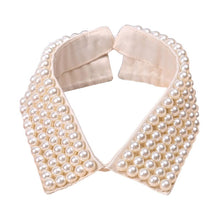 Load image into Gallery viewer, Handmade  Faux Pearls Collar Necklace
