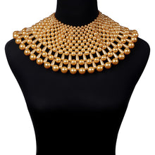 Load image into Gallery viewer, Pearls Shawl Style Choker Statement Necklace
