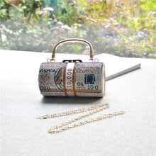 Load image into Gallery viewer, K.T.L. - &quot;Money&quot; Rhinestone $10,000 Stack of Cash Handbags
