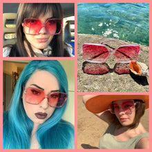 Load image into Gallery viewer, K.T.L. - Vintage Oversized Square Sunglasses
