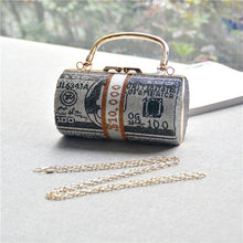 Load image into Gallery viewer, K.T.L. - &quot;Money&quot; Rhinestone $10,000 Stack of Cash Handbags
