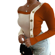 Cargar imagen en el visor de la galería, K.T.L. -Elegant Knitted Cold Shoulder Sweater
