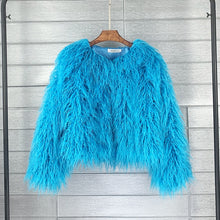 Load image into Gallery viewer, K.T.L. - Colorful Boho Furry Faux Fur Coat
