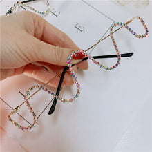 Load image into Gallery viewer, Rhinestone Wave Eyeglass Frames
