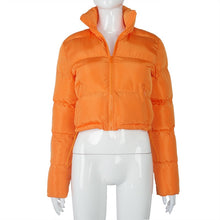 Load image into Gallery viewer, K.T.L. - Casual Solid High Collar Short Puffer Coat
