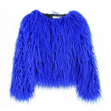 Load image into Gallery viewer, K.T.L. - Colorful Boho Furry Faux Fur Coat
