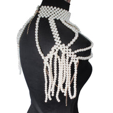 Load image into Gallery viewer, Pearl Fashion Bib Style Statement Necklace
