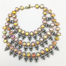 Load image into Gallery viewer, Crystal Gem Statement Collar Necklace
