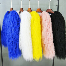 Load image into Gallery viewer, K.T.L. - Colorful Boho Furry Faux Fur Coat
