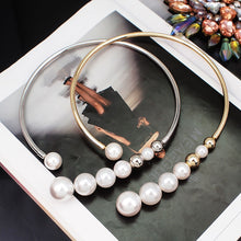 Load image into Gallery viewer, Faux Pearl Choker Necklace
