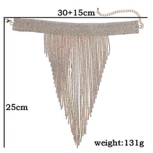 Load image into Gallery viewer, Rhinestone Tassel Choker Boho Necklace
