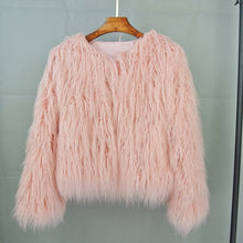 Load image into Gallery viewer, K.T.L. - Colorful Boho Furry Faux Fur Coat
