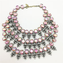 Load image into Gallery viewer, Crystal Gem Statement Collar Necklace
