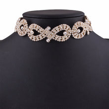 Load image into Gallery viewer, T Cross Rhinestone Cleavage Necklace
