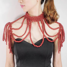 Load image into Gallery viewer, Pearl Fashion Bib Style Statement Necklace
