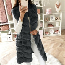 Load image into Gallery viewer, K.T.L. - Faux Fur Sleeveless Vest
