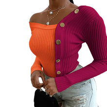 Cargar imagen en el visor de la galería, K.T.L. -Elegant Knitted Cold Shoulder Sweater
