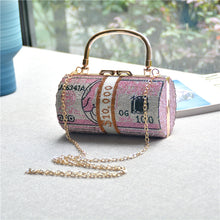 Load image into Gallery viewer, K.T.L. - &quot;Money&quot; Rhinestone $10,000 Stack of Cash Handbags
