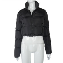 Load image into Gallery viewer, K.T.L. - Casual Solid High Collar Short Puffer Coat
