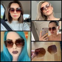 Load image into Gallery viewer, K.T.L. - Vintage Oversized Square Sunglasses
