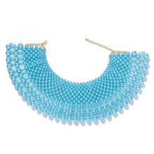 Load image into Gallery viewer, Pearls Shawl Style Choker Statement Necklace
