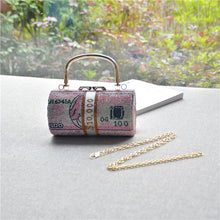 Load image into Gallery viewer, K.T.L. - &quot;Money&quot; Rhinestone $10,000 Stack of Cash Handbags
