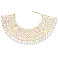 Load image into Gallery viewer, Pearls Shawl Style Choker Statement Necklace
