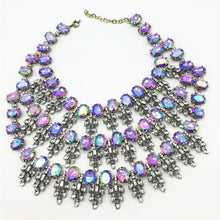 Load image into Gallery viewer, Crystal Gem Statement Collar Necklace
