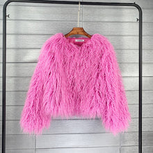 Load image into Gallery viewer, K.T.L. - Colorful Boho Furry Faux Fur Coat
